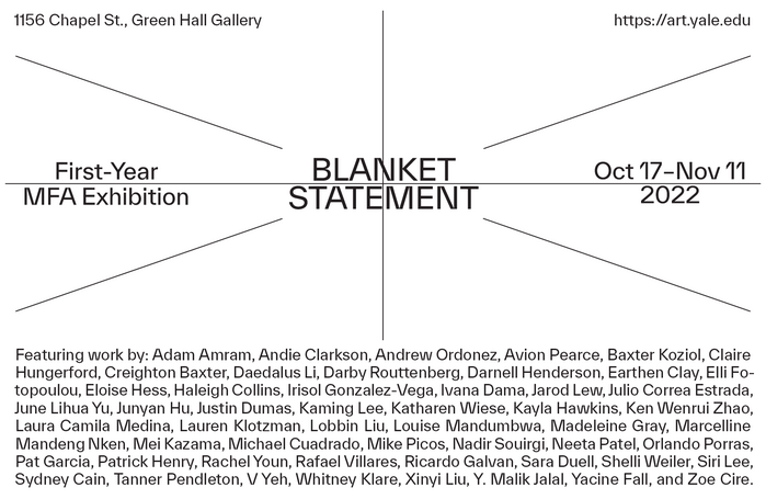 Blanket Statement, Yale School of Art 10