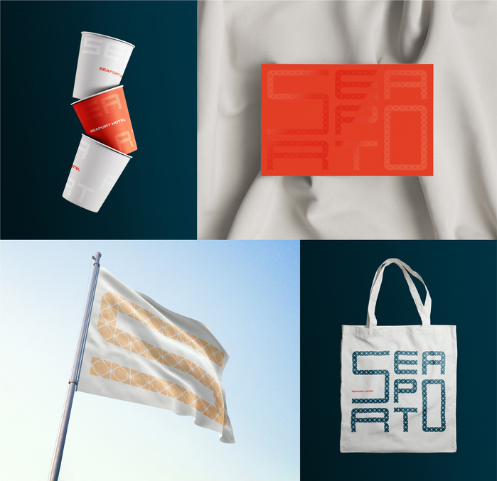 Branding applications for the Seaport Hotel, a hospitality destination on the Commonwealth Pier campus
