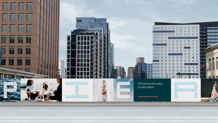 Construction barrier signage for Pembroke Properties, utilized during property renovations