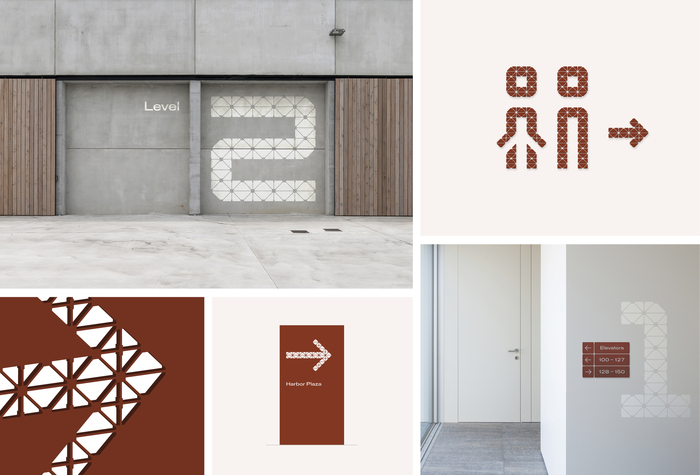 Seaport Sans extensions for campus wayfinding and iconography