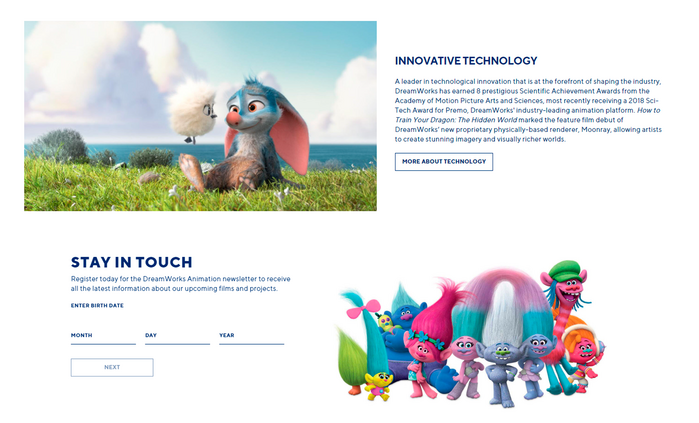 DreamWorks website 4