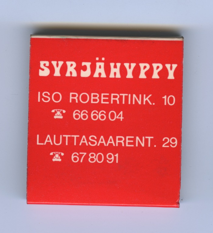 The back with the addresses and phone numbers features the same typefaces as the front.