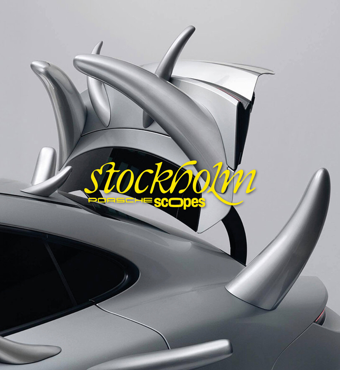 The image shows a detail of the Porsche Taycan by Fabian Bergmark Näsman.
