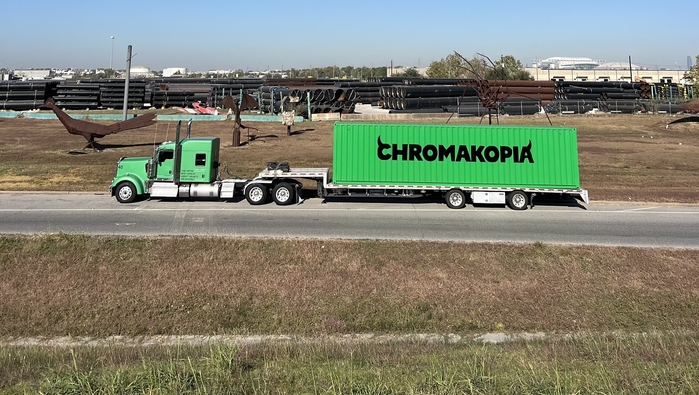 Promotion of the album via “Chromakopia’s Trucking Company”, the title displayed loud and proud