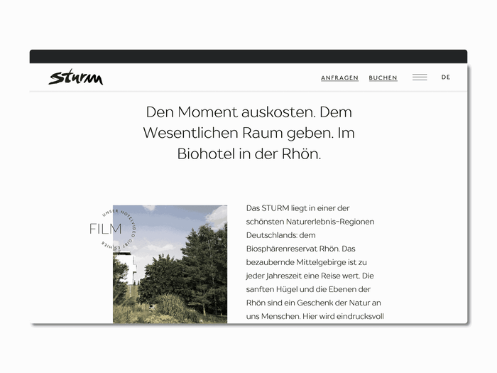 Hotel Sturm website (2022) 4