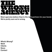 The Wrong Agency website