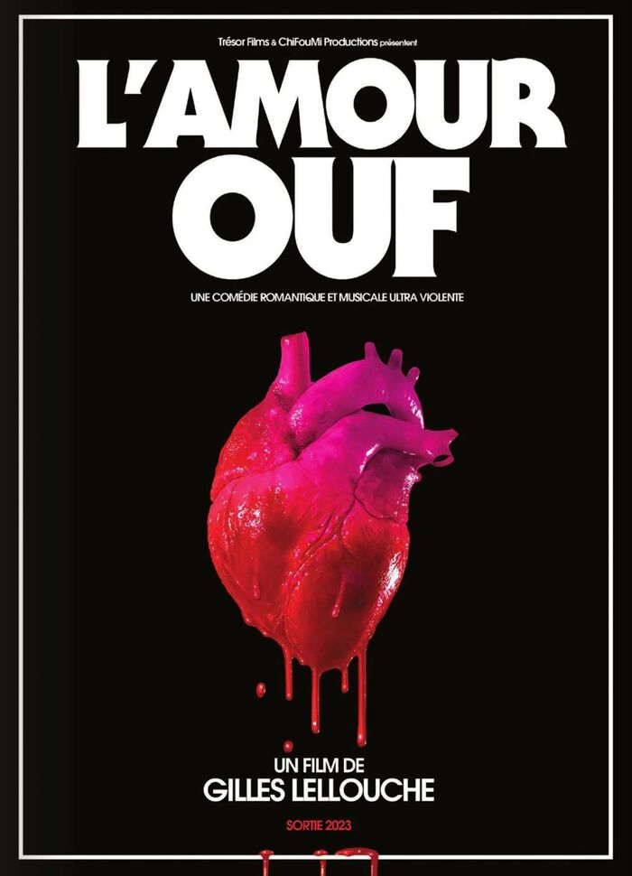 Pre-release poster from 2023, featuring  as second typeface. The title here isn’t yet shown in a stacked and justified arrangement.