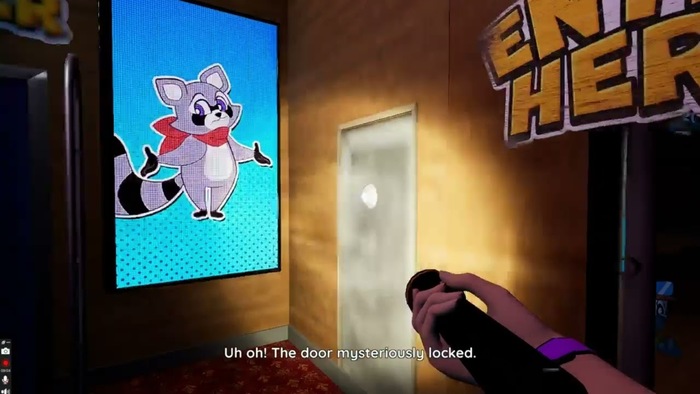Rambley is confused as to why the door mysteriously locked.