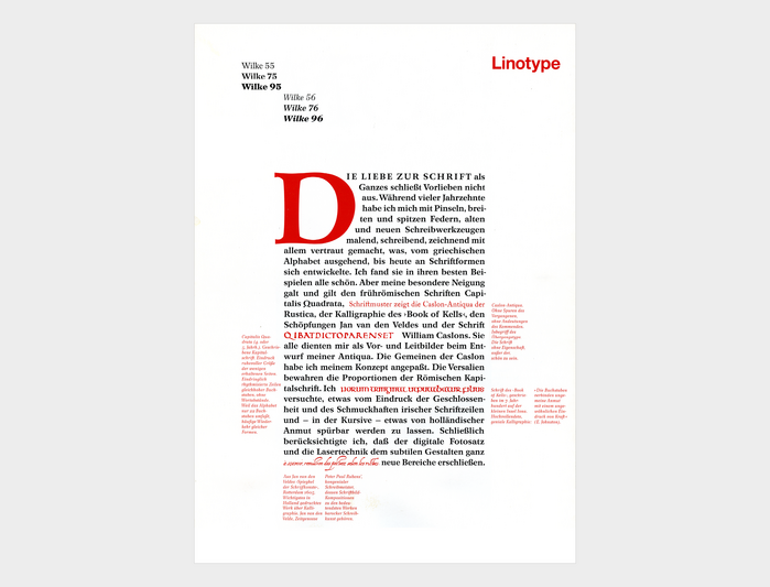 Wilke Antiqua folder and type specimen 2