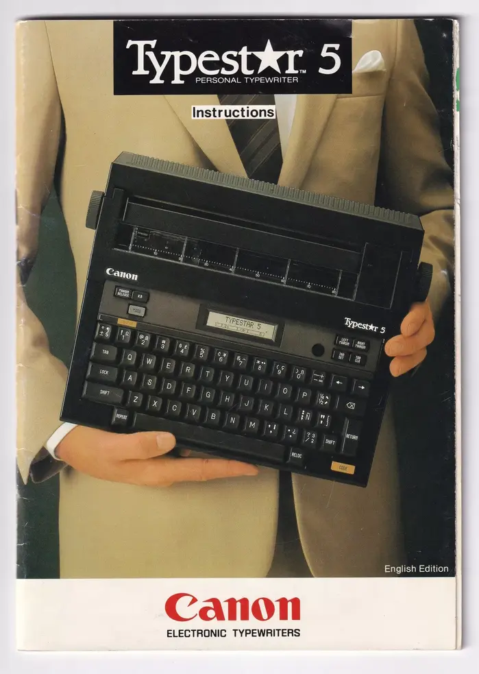 Instruction manual for the Canon Typestar 5