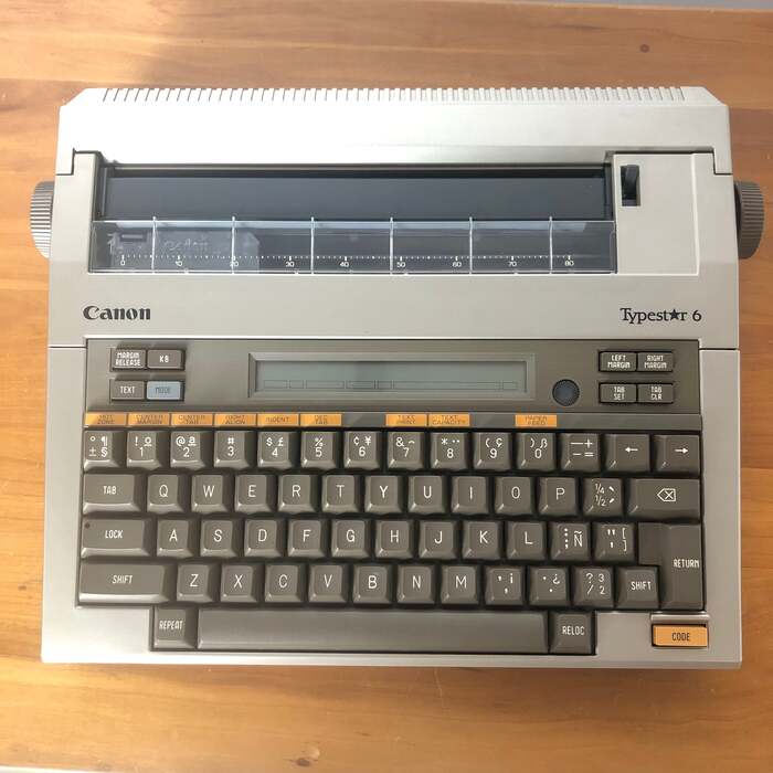 Canon Typestar 6 from 1985