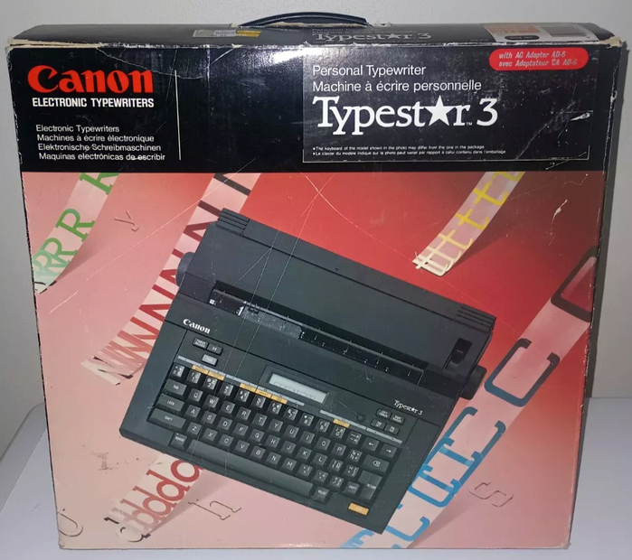 Box for the Typestar 3 from around 1988