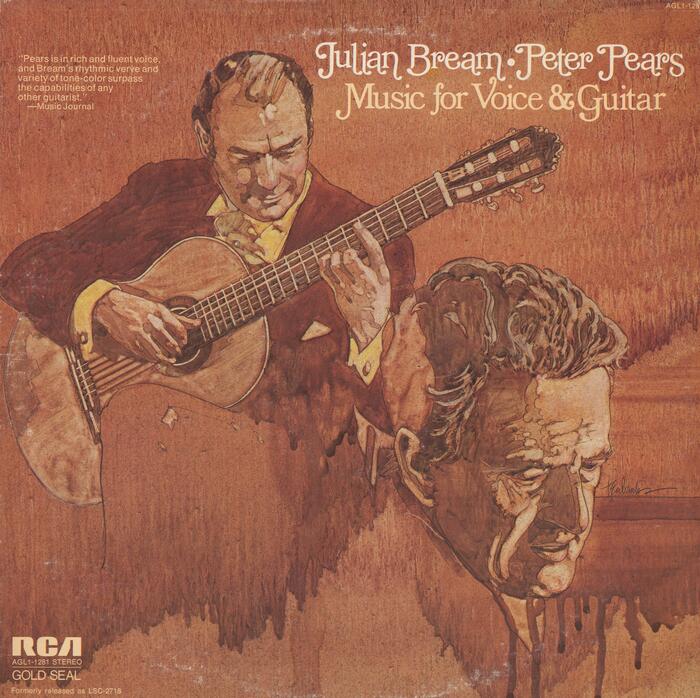 Julian Bream &amp; Peter Pears – Music for Voice and Guitar album art