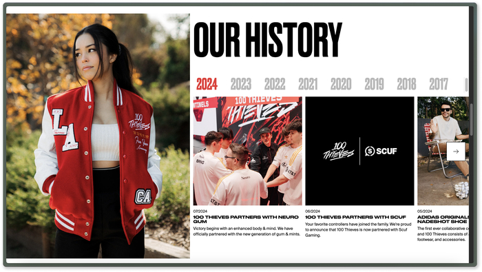 About page - History