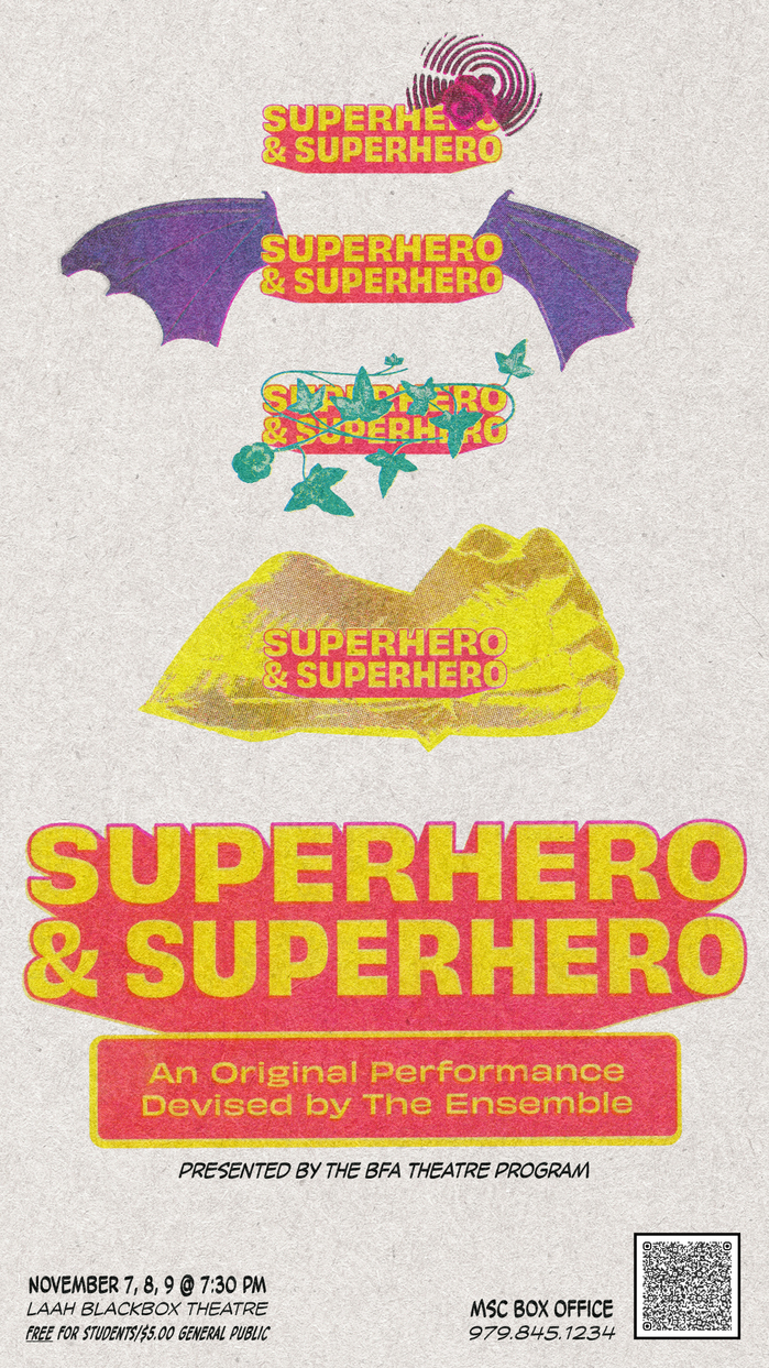 Superhero &amp; Superhero theatre poster 1