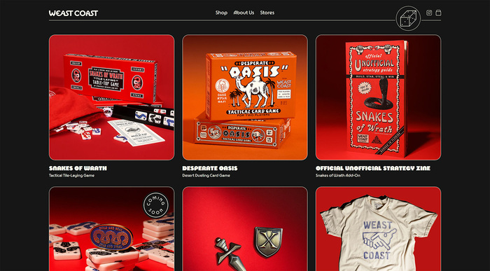Weast Coast Games website 3