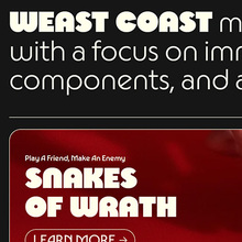 Weast Coast Games website