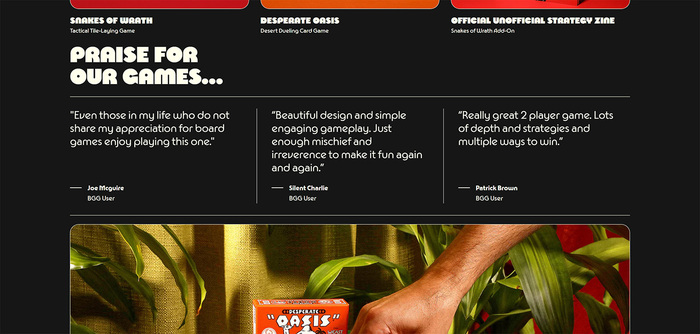 Weast Coast Games website 5