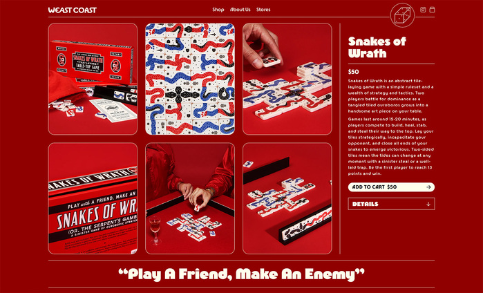 Weast Coast Games website 2