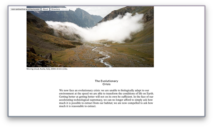 Non-Extractive Architecture(s) website 3