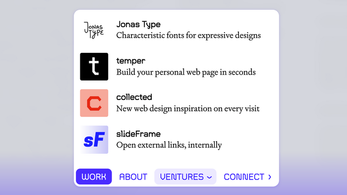 Jonas Pelzer portfolio website 4