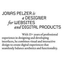 Jonas Pelzer portfolio website