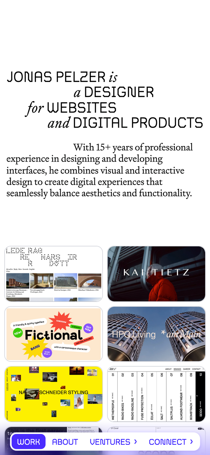 Jonas Pelzer portfolio website 8