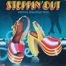 <span><cite>Steppin’ Out. Disco’s Greatest Hits</cite> album art</span>