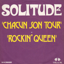 Solitude – “Chacun son tour” / “Rockin’ Queen” single cover
