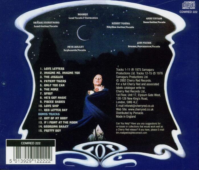 A 2002 reissue by Cherry Red combines  and  for the back of the CD cover.