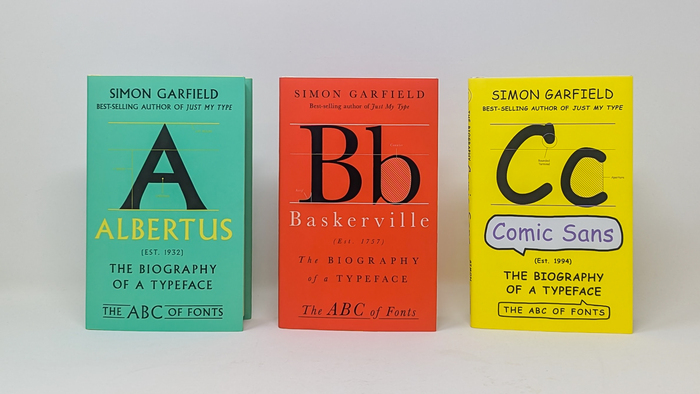 The ABC of Fonts by Simon Garfield, book jackets and campaign 1