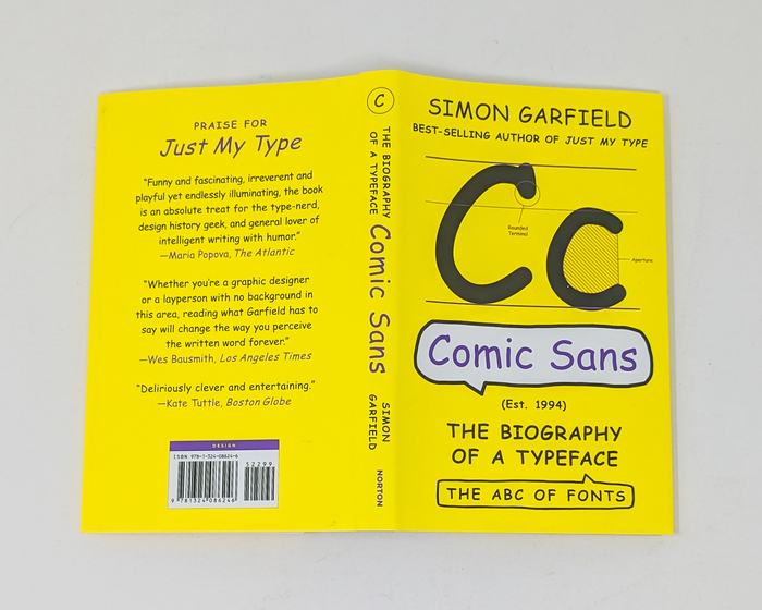 The ABC of Fonts by Simon Garfield, book jackets and campaign 4