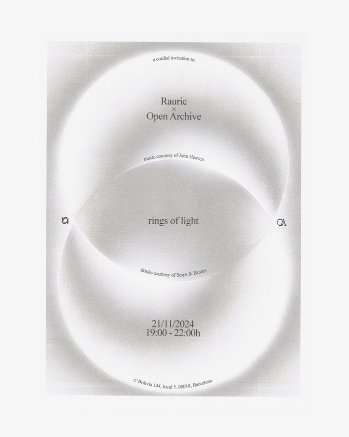 Rauric × Open Archive – Rings of Light poster