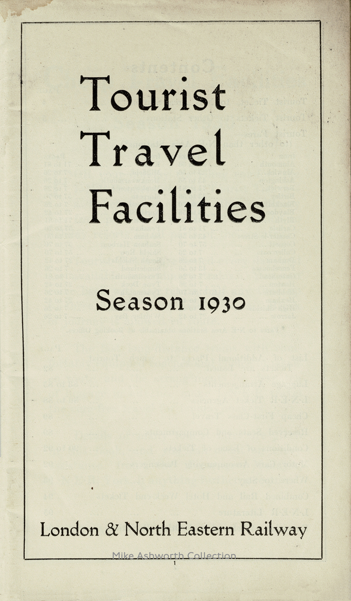 London &amp; North Eastern Railway – Tourist Travel Facilities booklet 2