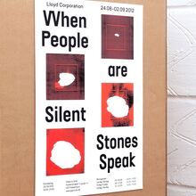 <cite>When People are Silent Stones Speak</cite> exhibition poster