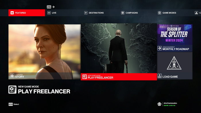 Main menu