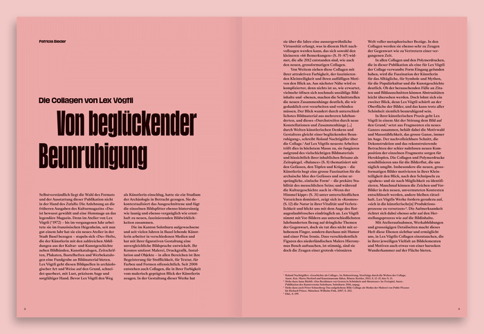 “Von beglückender Beunruhigung” essay by Patricia Bieder