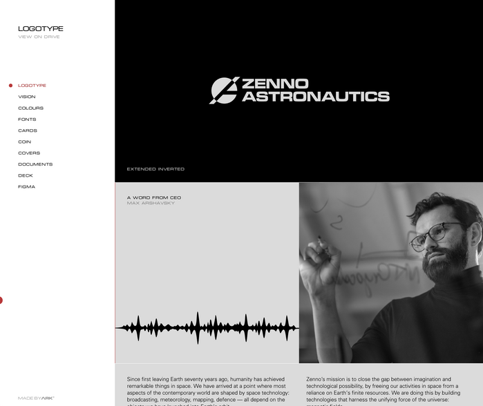 Zenno Astronautics brand identity 2