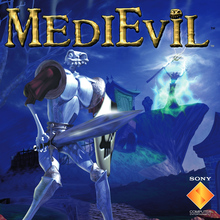 <cite>MediEvil</cite> video game logo