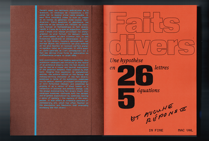 The title on the right pairs  with  Italic and handwriting.