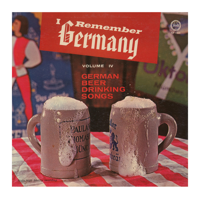 Vol. 4 is openly dedicated to beer and beer drinking songs. In terms of typography, it features more  and , this time together with . [More info on Discogs]