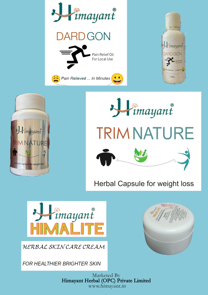 Himayant Herbal product labels and promotional leaflets 2