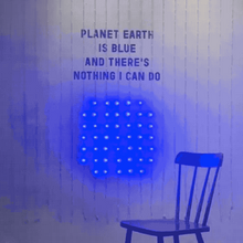 <cite>Planet Earth Is Blue and There’s Nothing I Can Do</cite> installation
