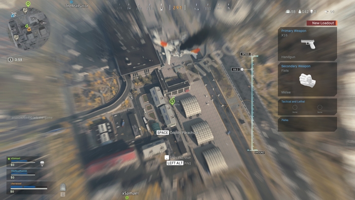 Landing in Verdansk, OCR-B is used for the compass above