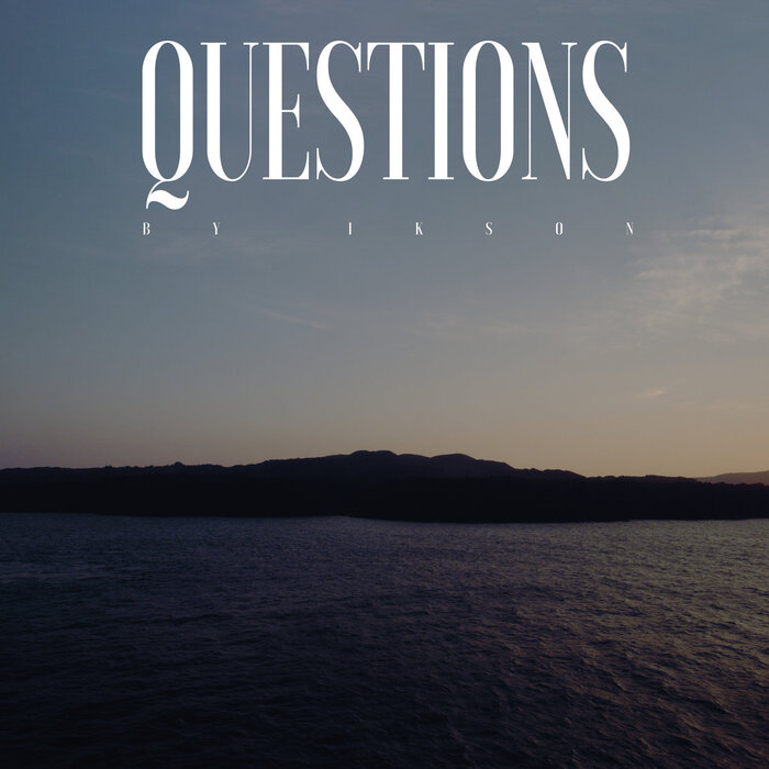The cover art for “Questions” (February 2021) depicts the sunset or morning sky over some mountains, with a river stream below.