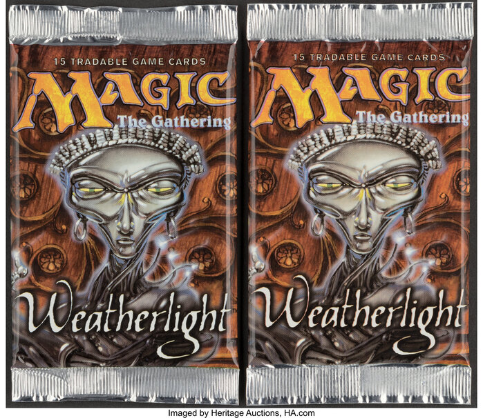 Magic: The Gathering – Weatherlight packaging and print ads 1