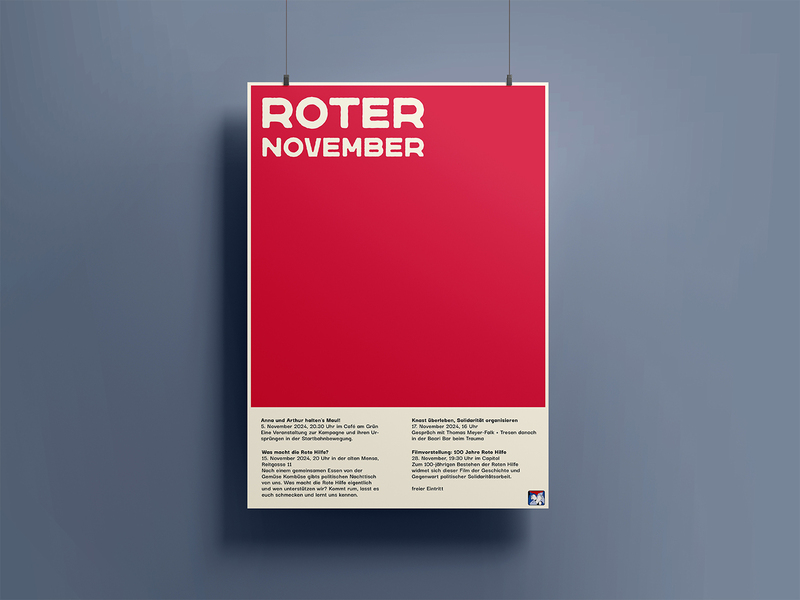 Roter November poster and flyer