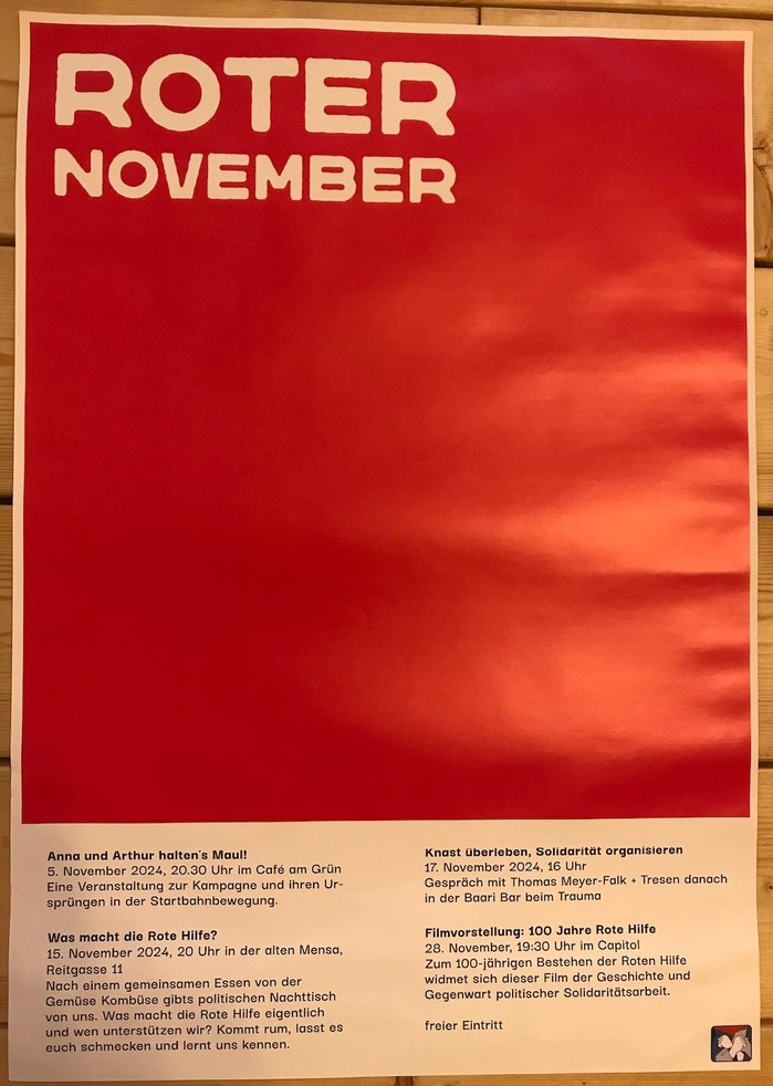 Roter November poster and flyer 2
