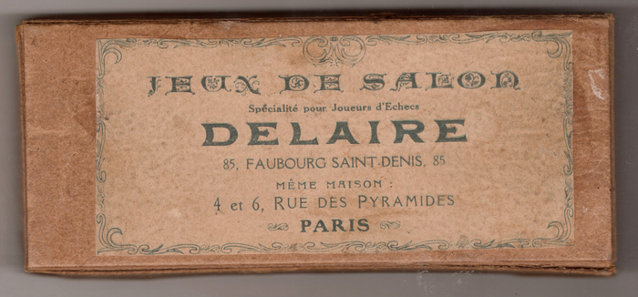 Jeux de Salon ‘Delaire’ chess set label 1