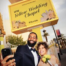 Bumble Little Yellow Wedding Chapel